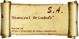 Stenczel Ariadné névjegykártya